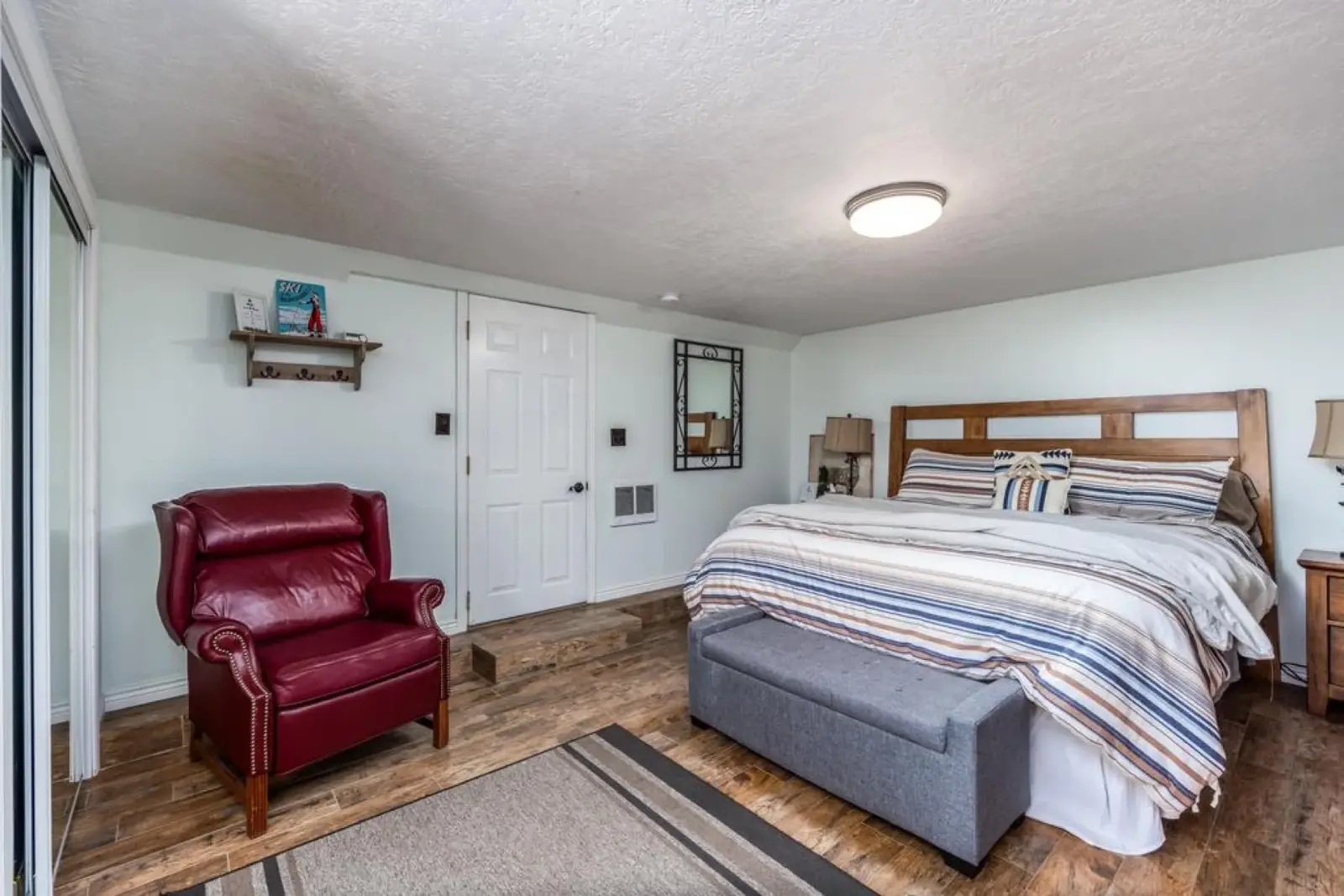 Brian Head — Guest bedroom with striped bedding
